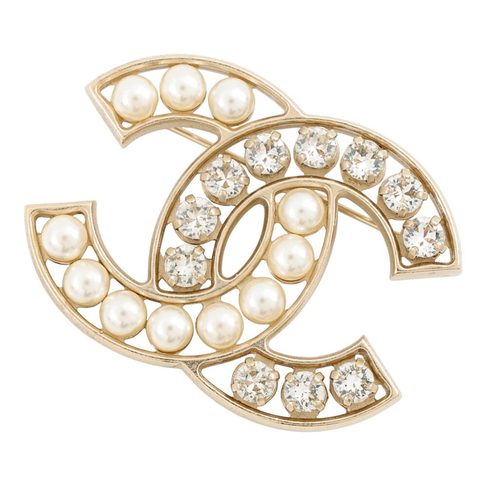 Chanel Brooch, Coco Mark, Faux Pearl Rhinestone, F16 V A85331, CHANEL, Chanel...